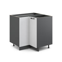 ECKUNTERSCHRANK Fame-Line Weiß Landhaus 80.5 cm ohne AP - Anthrazit/Weiß, Holzwerkstoff (80.5/82/51.6cm) - Vicco