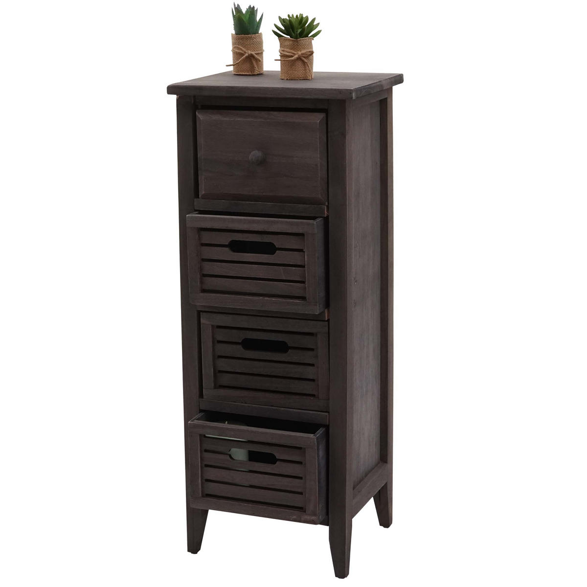 KOMMODE Grau, Braun - Braun/Grau, Holz (30/74/25cm) - MCW