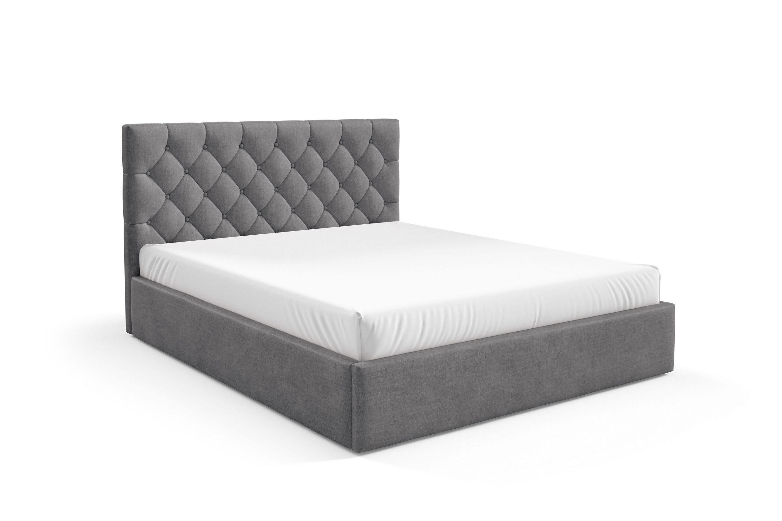 POLSTERBETT BEZA IV - Dunkelgrau - Dunkelgrau, Holz/Textil (140/200cm) - AN-Moebel 4u