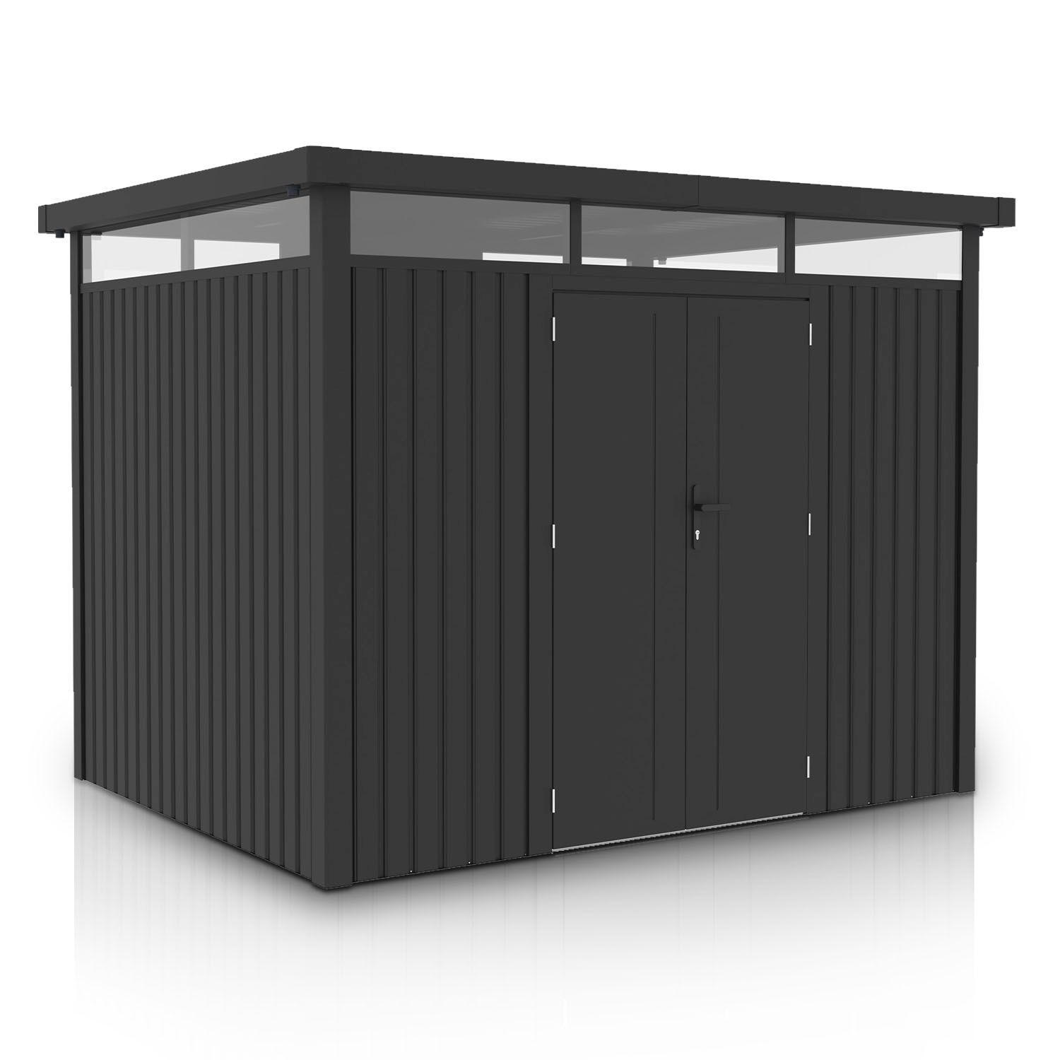 GERÄTEHAUS Luzern Pro Anthrazit - Anthrazit, Metall (294/222/230cm) - Juskys