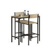 BARTISCH + 2 x BARSTÜHLE - Naturfarben, Holzwerkstoff (89/87/45cm) - SoBuy