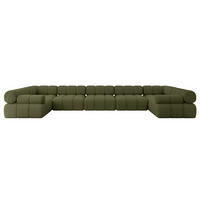 WOHNLANDSCHAFT modulares Sofa Birno-U3 - 475x190x70 cm Grün Bouclé - Grün, Holzwerkstoff/Textil (475/70/190cm) - ALTDECOR