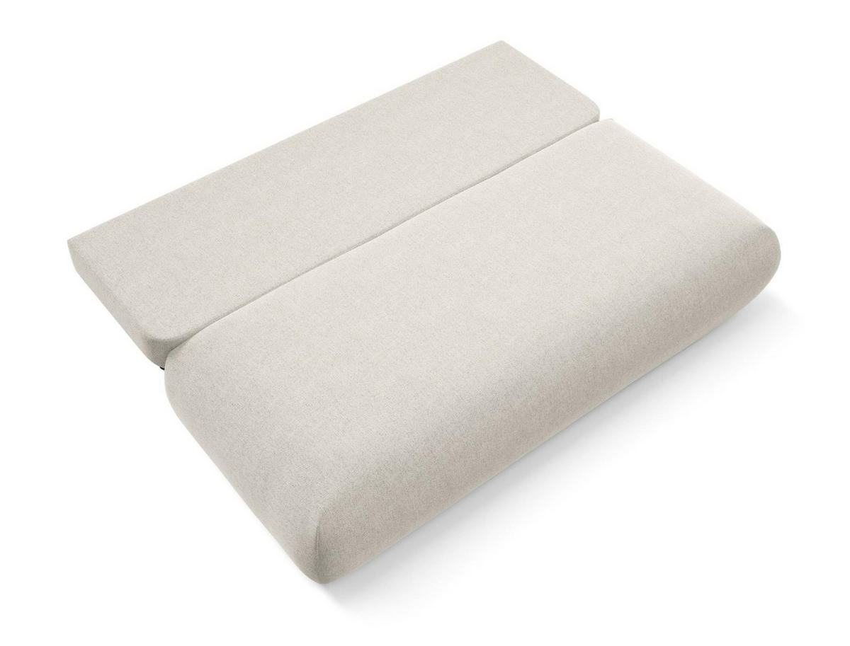 SCHLAFSOFA OTO, Sofa mit Schlaffunktion und Bettkasten, Farbe: Weiß, Velourstoff - Weiß, Textil (206/90/92cm) - Sepro Meble