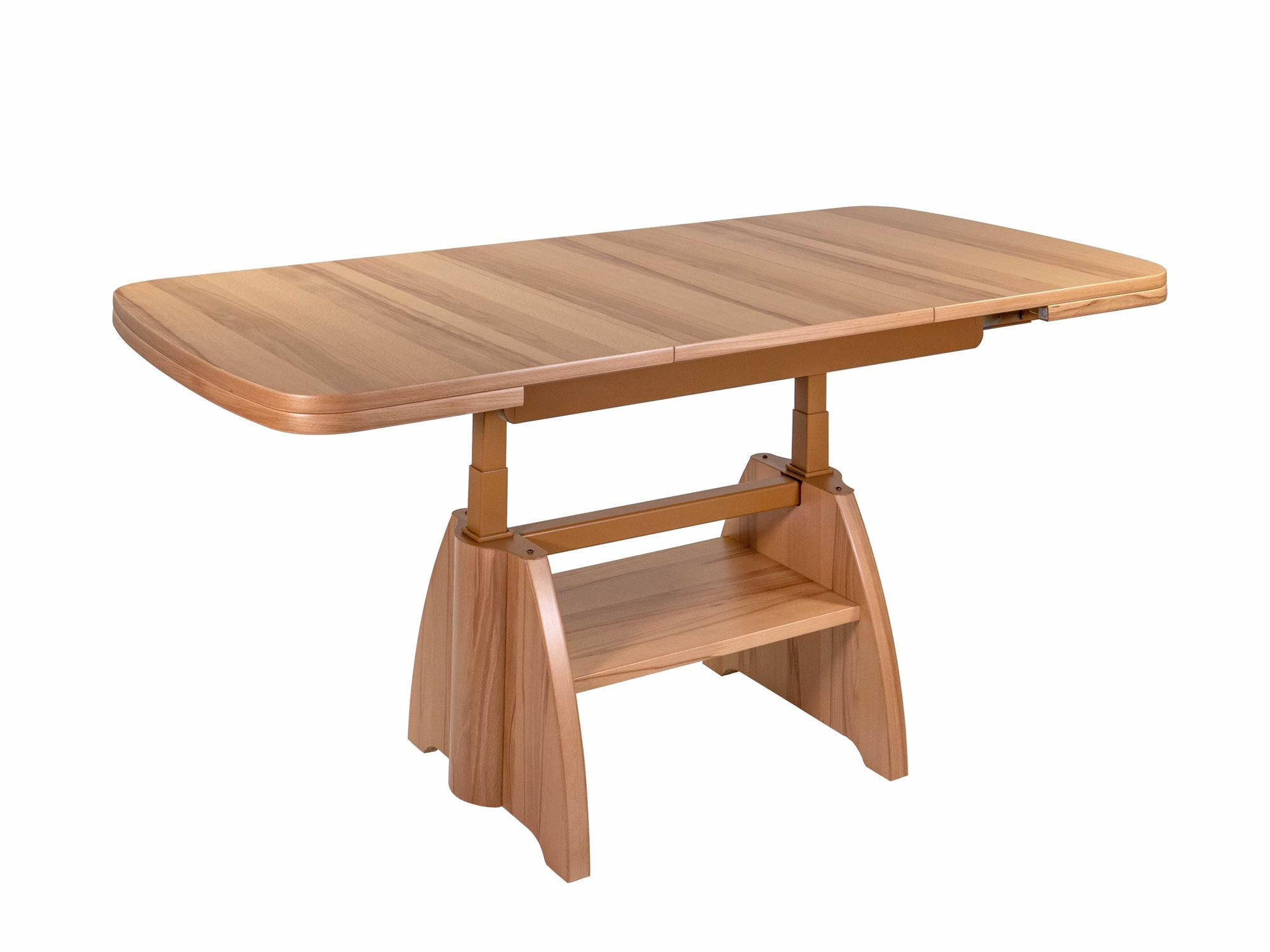COUCHTISCH höhenverstellbar und ausziehbar Clari 125x56x75 Kernbuche - Kernbuche, Holz (125/75/75cm) - 58aufmkessel