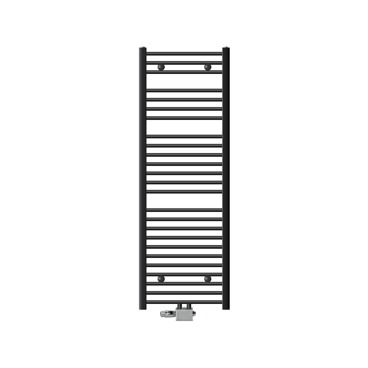 BADHEIZKÖRPER Sahara 500x1500 mm Anthrazit gerade mit Ventil Universal - Anthrazit, Metall (50/150/3cm) - LuxeBath