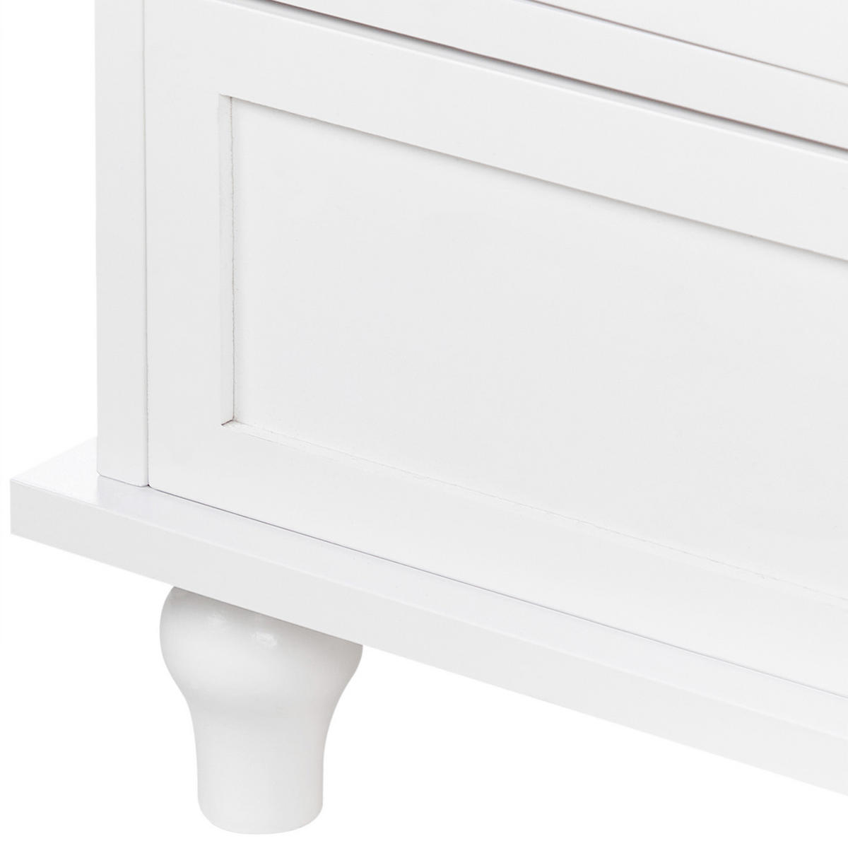 SIDEBOARD mit Glastüren 71 cm Weiß Carlet - Weiß, Holzwerkstoff (71/93/38cm) - Beliani