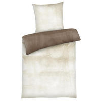 WINTER-BETTWÄSCHE 155x220 Cashmere-Touch Warmer Winter Bettbezug Kuschelig Creme Braun - Creme, Textil (155/220cm) - Carpe Sonno
