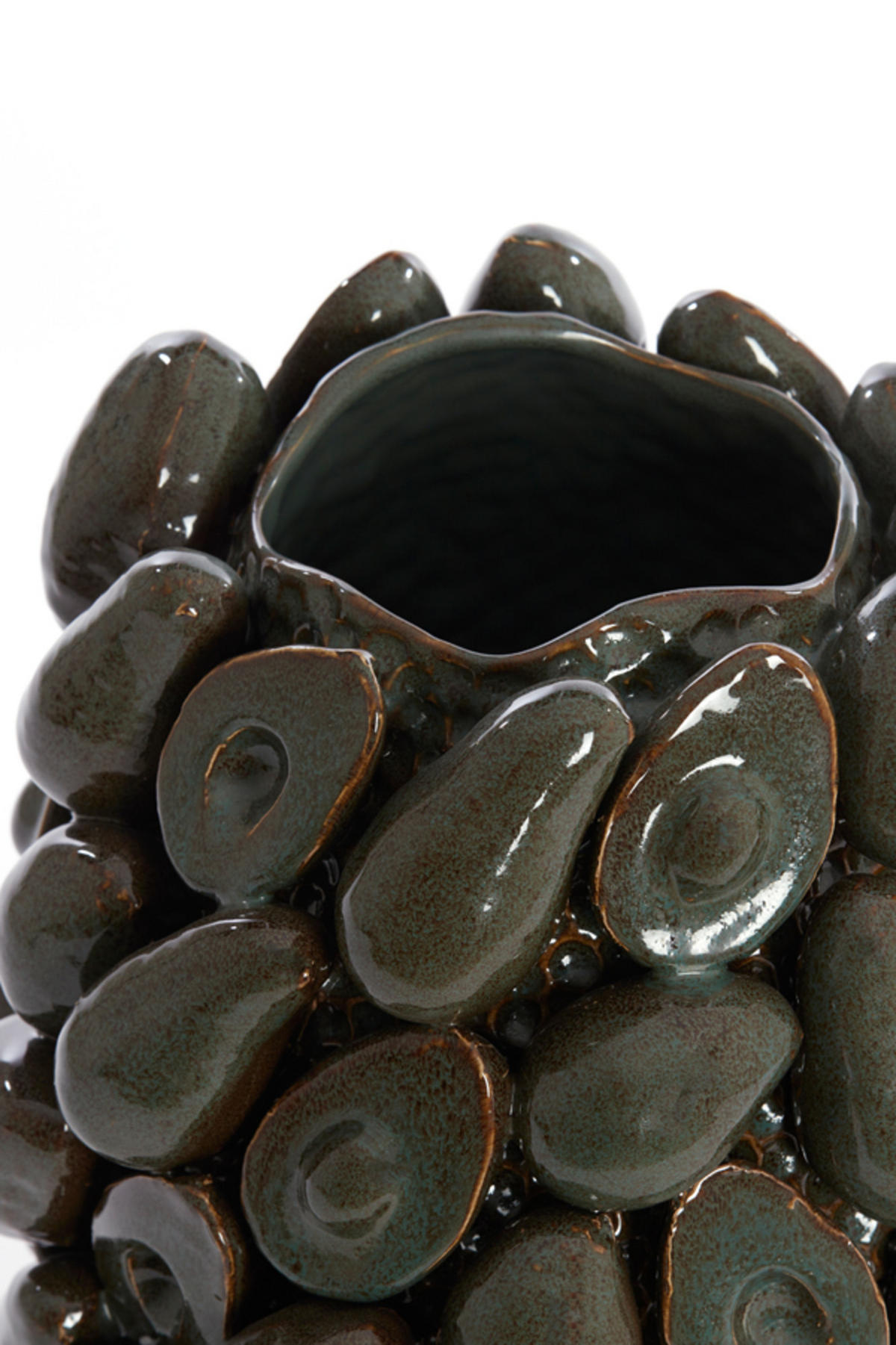 VASE Avocado Braun Ø33/37,5 cm - Braun, Keramik (37.5cm) - Light & Living