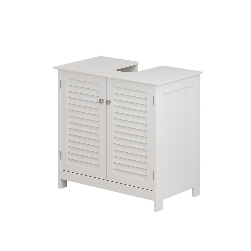 WASCHBECKENUNTERSCHRANK Riad Weiß 60 x 58 cm mit 2 Türen - Weiß, Holzwerkstoff (60/58/35cm) - Vicco