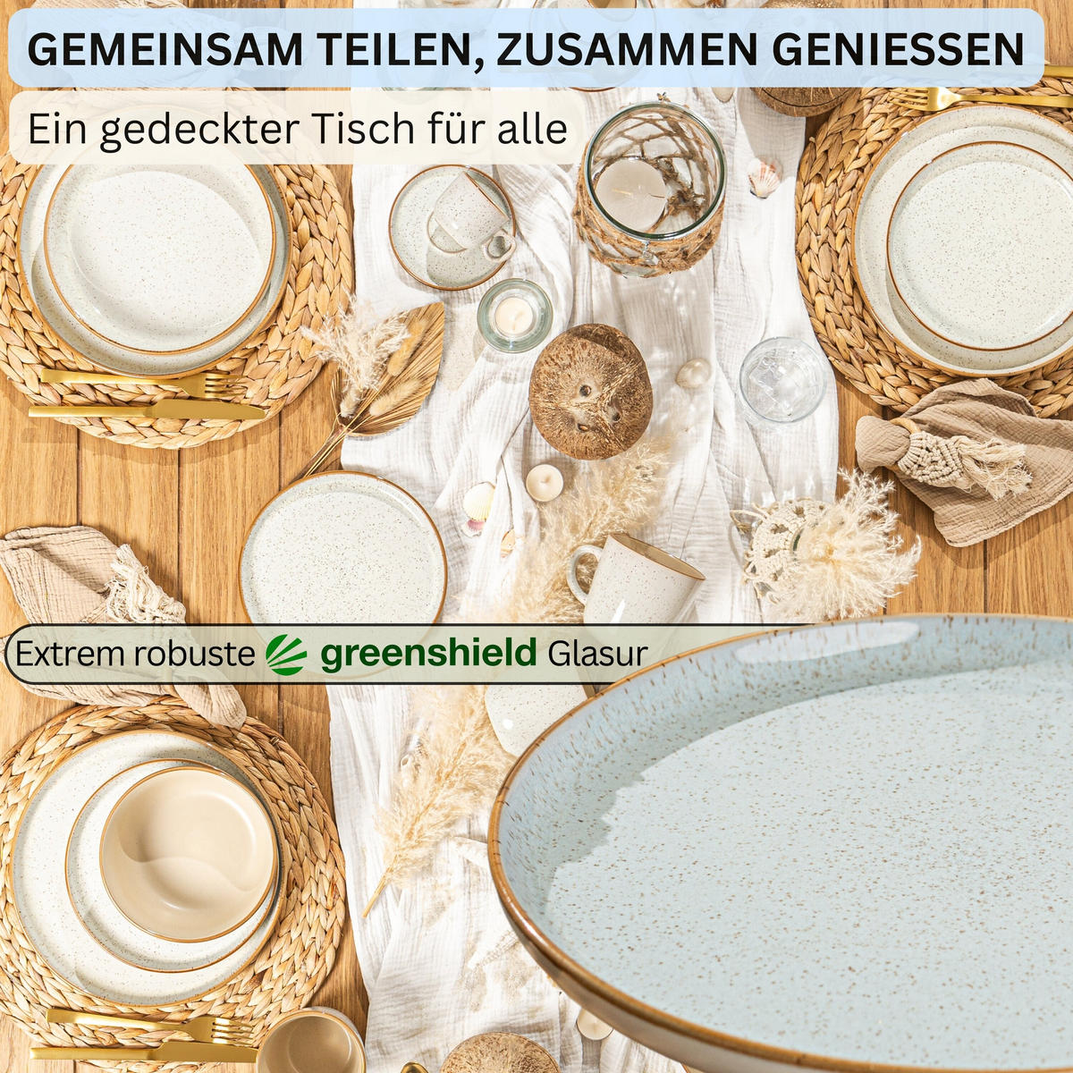 DESSERTTELLER SET RIO - 4 teilig aus Steingut - Multicolor, Keramik (13cm) - Sänger