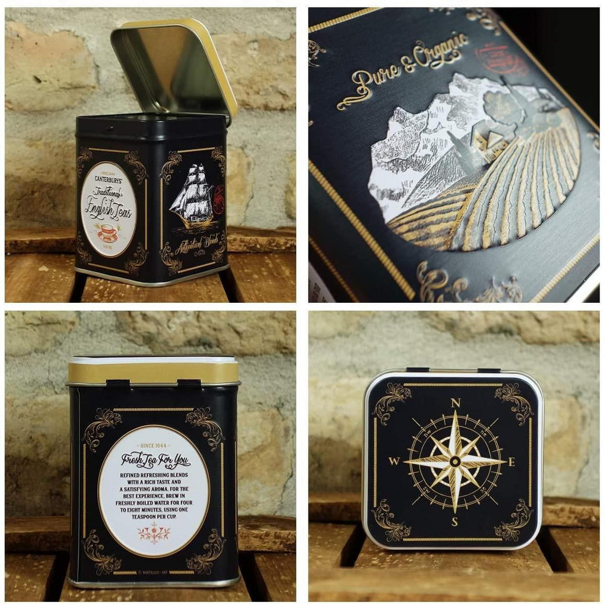 TEEDOSE Home & Country Traditional English Teas - Multicolor, Metall (1/9.5cm) - Nostalgic-Art