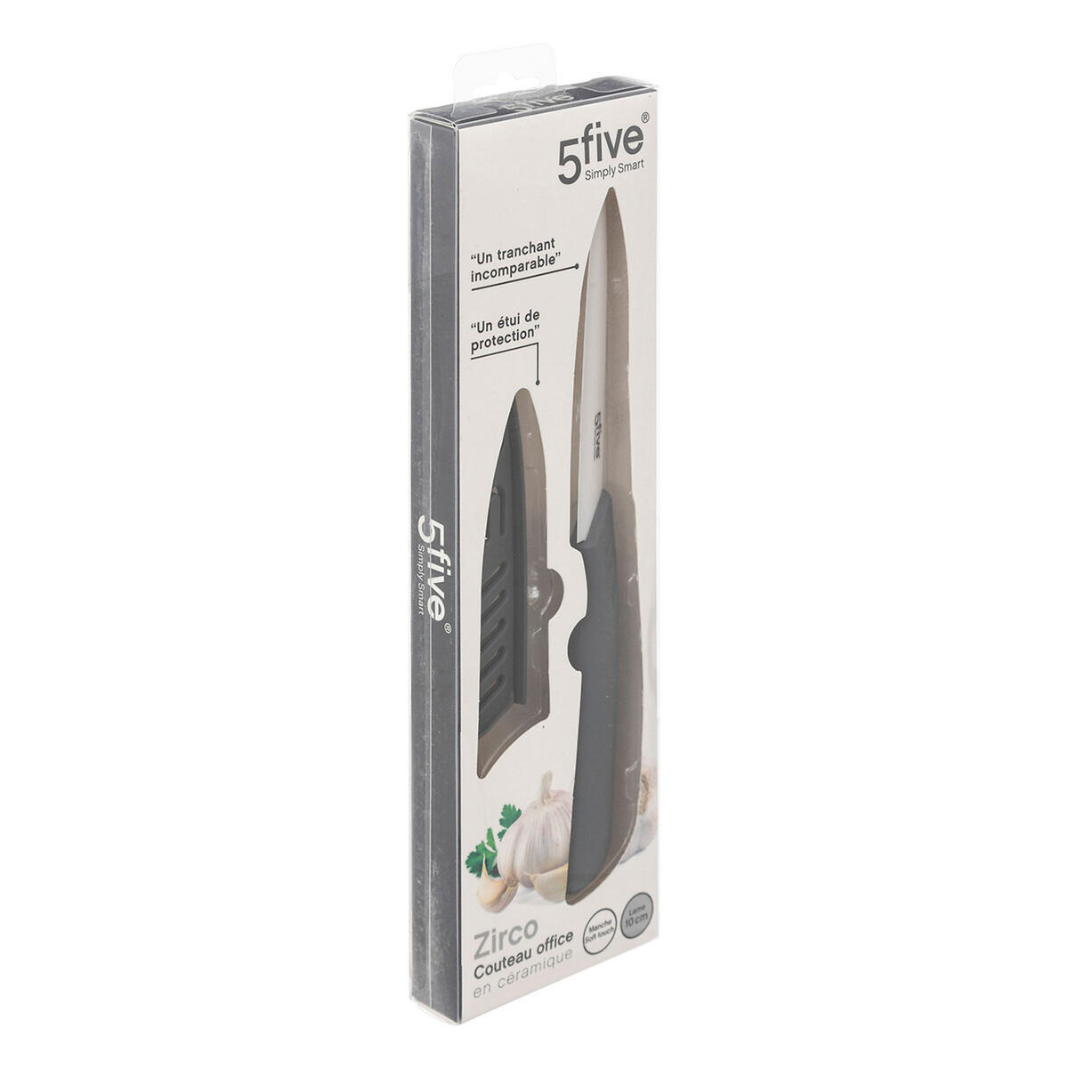 SCHÄLMESSER Zirco, Keramik, Kunststoff, Grau, Klinge 10 cm - Grau, Keramik (7.7cm) - 5five Simply Smart