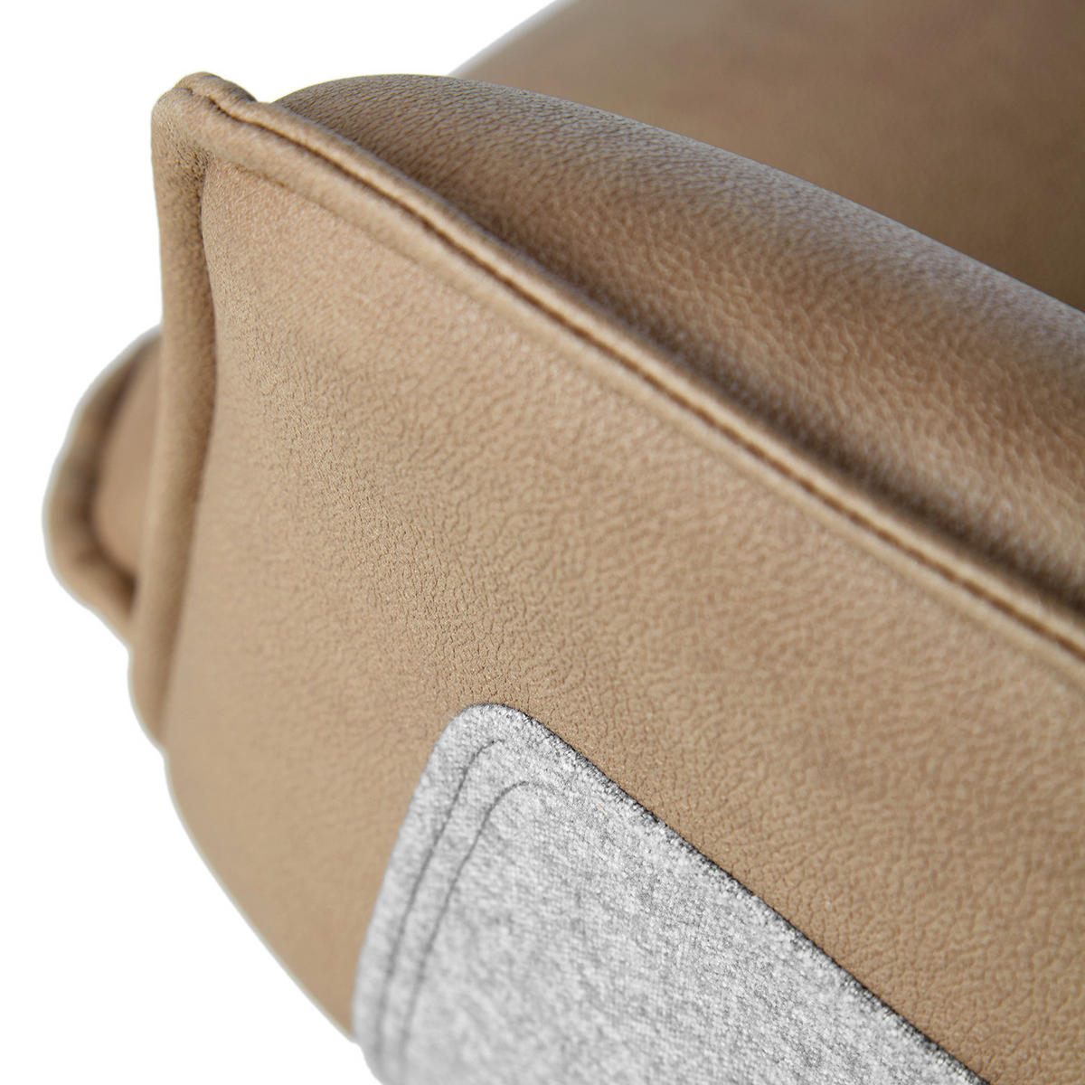 DREHBARER ARMLEHNENSTUHL - Cappuccino / Schwarz - Microfaser / Eisen - Cappuccino, Textil/Metall (60/92/64cm) - home24