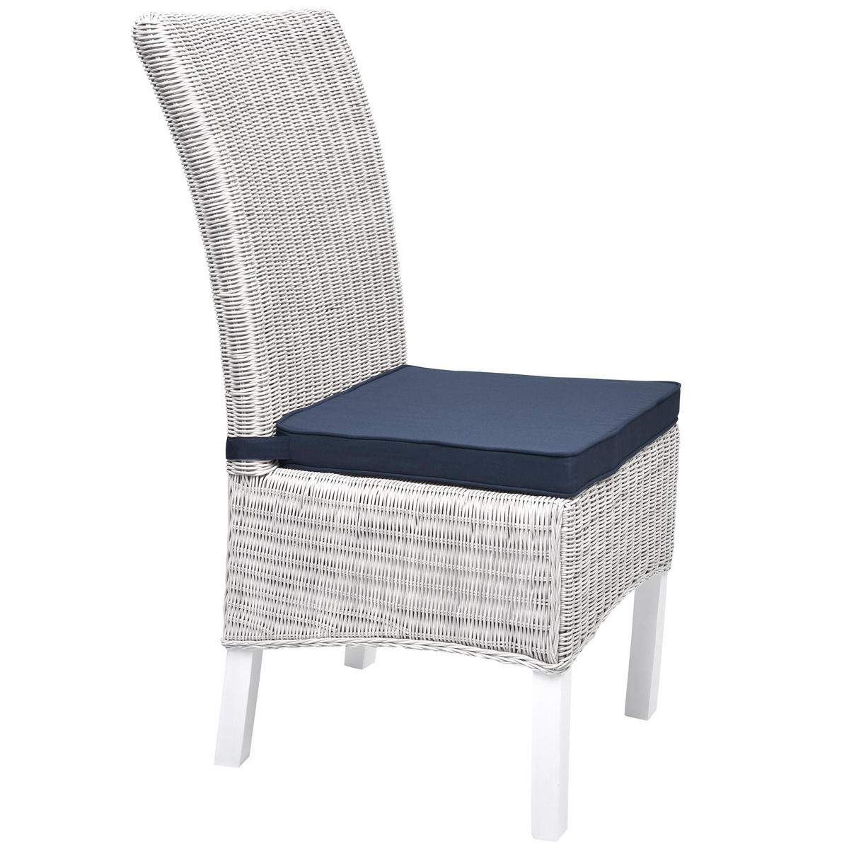 STUHLKISSEN Loft SK 45/40/5 cm Dunkelblau 4tlg - Dunkelblau, Textil (40/45cm) - Beautissu 