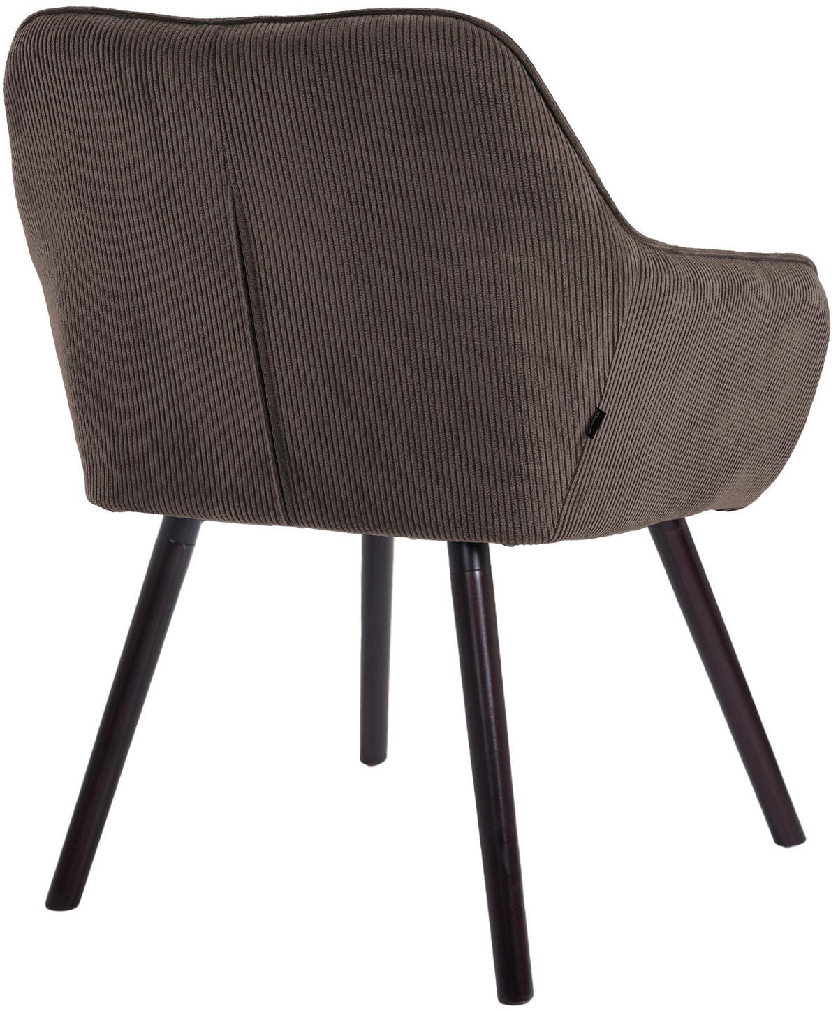 ESSZIMMERSTUHL Dunor Cord Braun Schwarz Wohnzimmerstuhl - Braun, Textil (65/82/64cm) - DELUKE