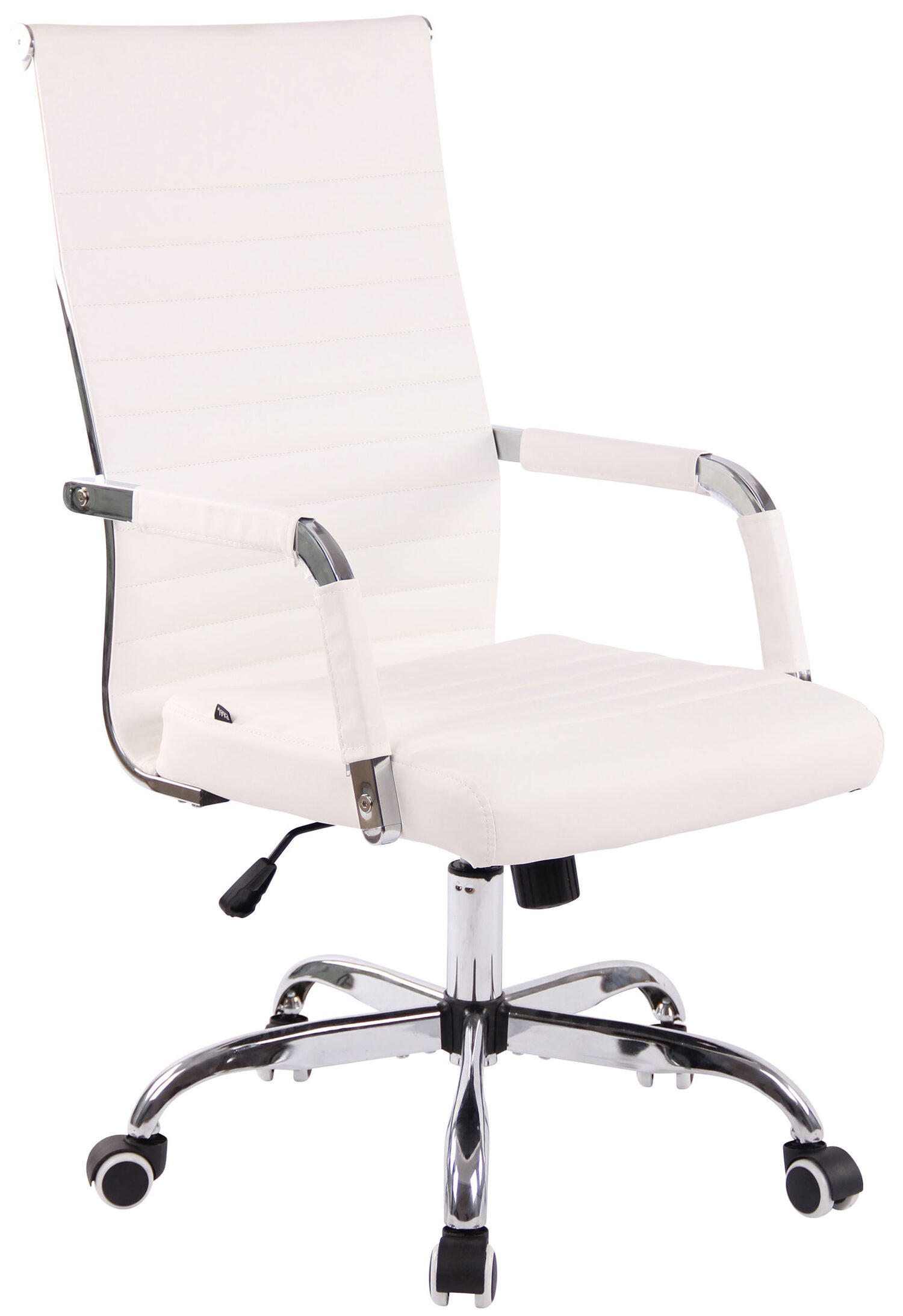 BÜROSTUHL Amadeus, Kunstleder Weiß - Weiß, Textil/Metall (51/106/63cm) - TPFLiving