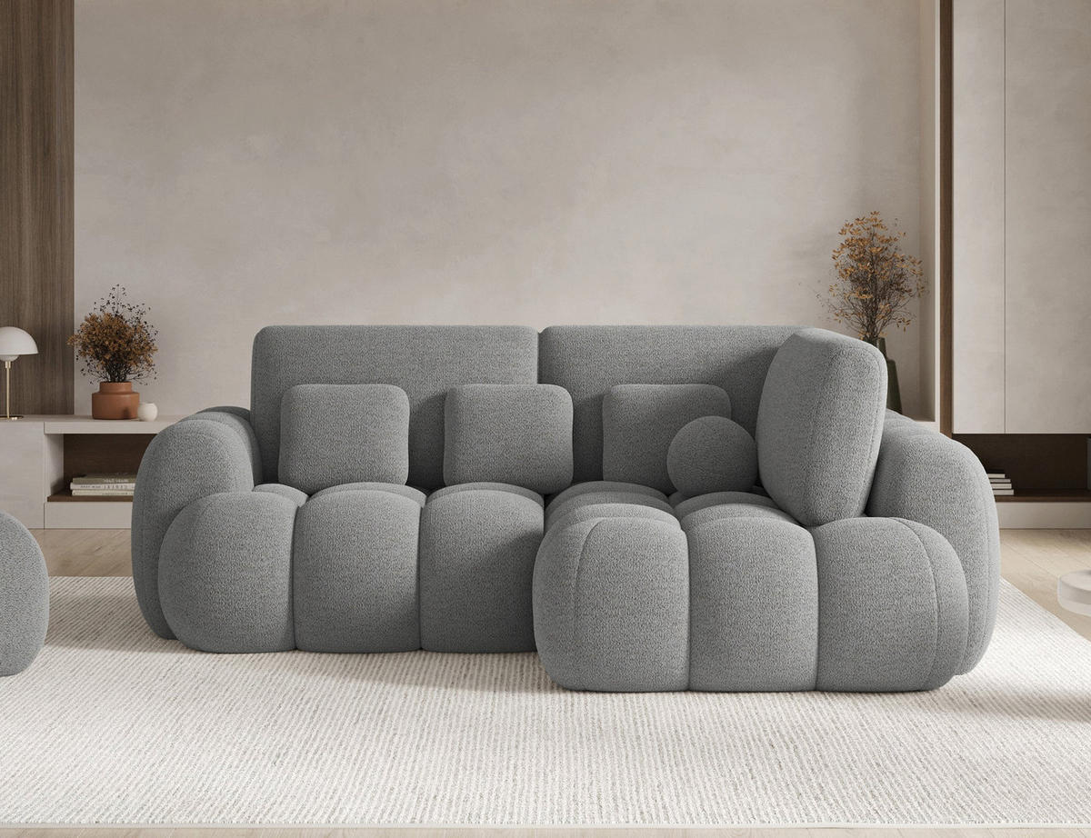 ECKSOFA COZION L-Form mit Schlaffunktion & Bettkasten – Modernes 3-Sitzer Sofa, HR-Kaltschaum, Wellenfederung, 267 × 165 cm - Schwarz/Grau, Kunststoff (267/165cm) - Wohnideebilder