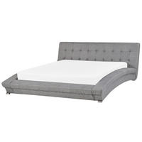 POLSTERBETT 160/200cm Grau Lille - Grau, Textil (160/200cm) - Beliani