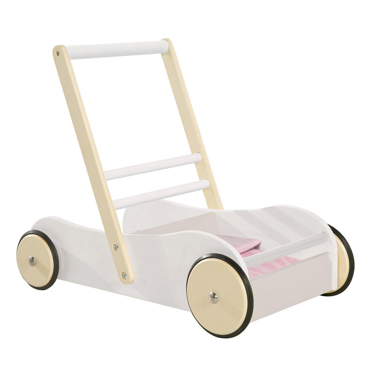 PUPPENWAGEN Scarlett - Weiß, Holzwerkstoff (29/45/56cm) - Roba