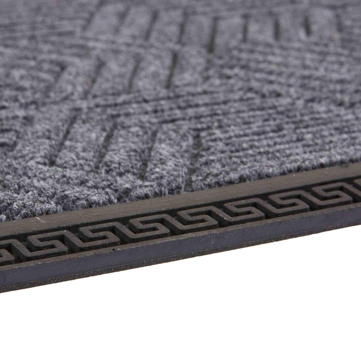 FUSSMATTE FÜR INNEN & AUßEN BORDER STAR - Dunkelgrau, Textil (40/60cm) - Astra