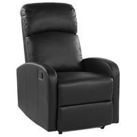 SESSEL Kunstleder Schwarz Virrat - Schwarz, Textil/Metall (65/102/91cm) - Beliani