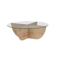 COUCHTISCH Liya Eiche Saphir - Eichefarben, Glas (90/90/30cm) - Habitat Garten