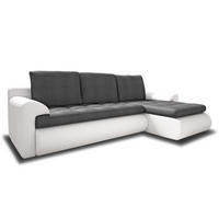 ECKSOFA Santi, Seite: Rechts - Weiß/Grau, Holz/Textil (226/152cm) - Sofnet