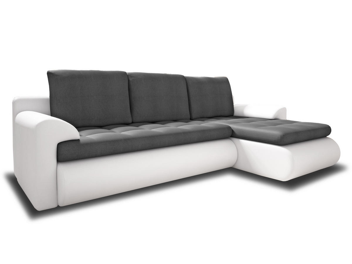 ECKSOFA Santi, Seite: Rechts - Weiß/Grau, Holz/Textil (226/152cm) - Sofnet