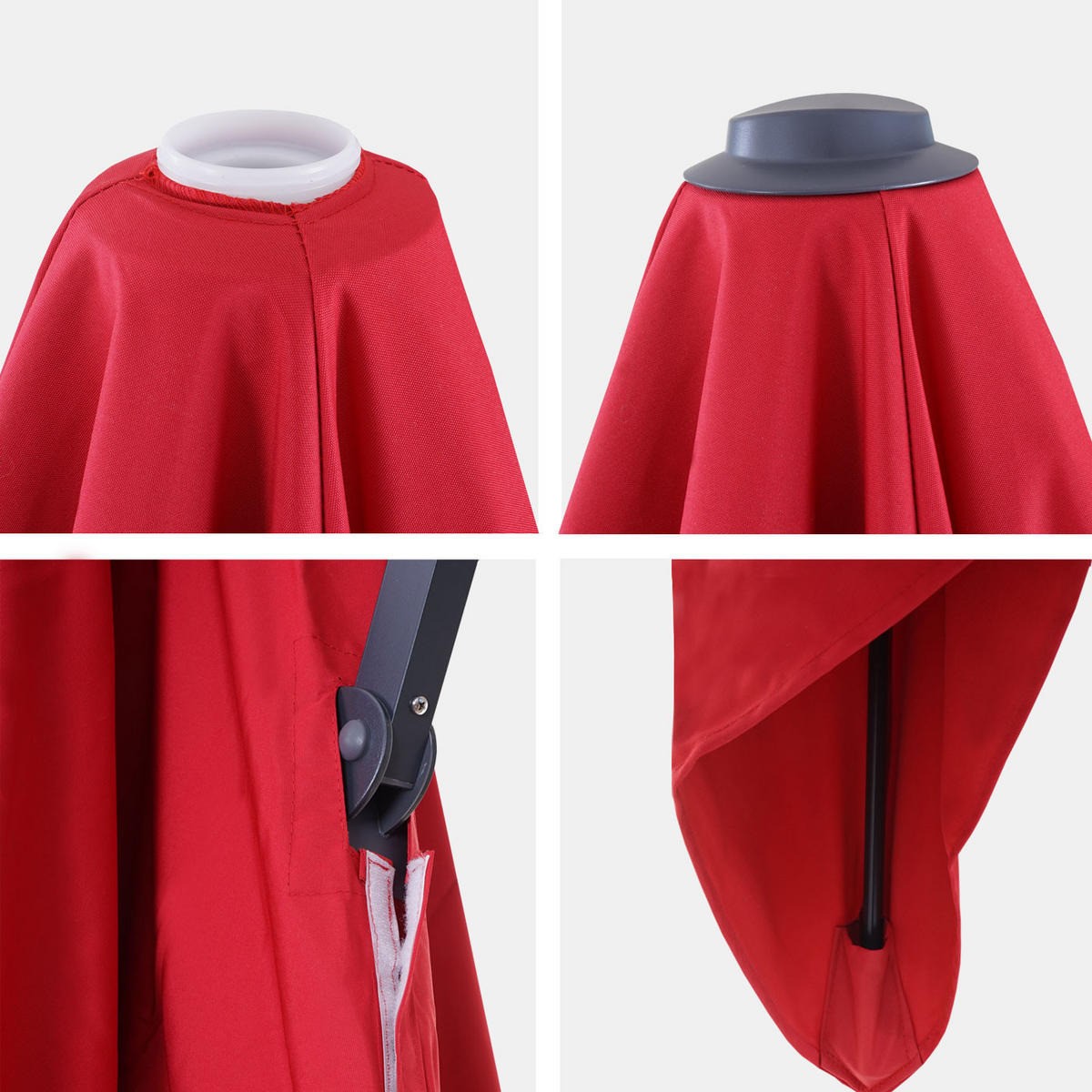 ERSATZ-BEZUG FÜR SCHIRM I Rot - Rot, Textil (295/295cm) - MCW