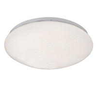 LED DECKENLEUCHTE Metall Weiß Sterneffekt - Weiß, Metall (29/29/9cm) - Globo Lighting