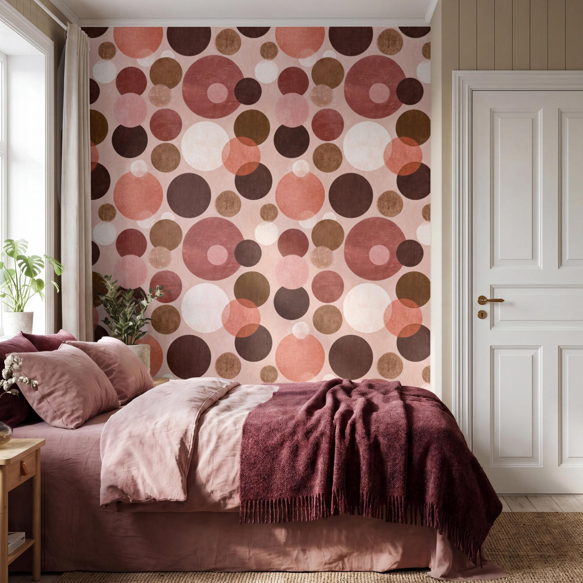 TAPETE - Kreise - Modern - Farbenfroh - 200x240 cm - Multicolor, Papier (200/240cm) - OnlyWow