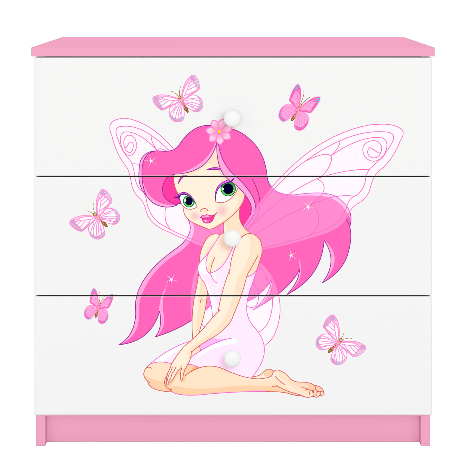 KOMMODE Babydreams Elfe II 81/81/41 - Rosa, Holzwerkstoff (81/81/41cm) - RAUMHIRSCH FURNITURE