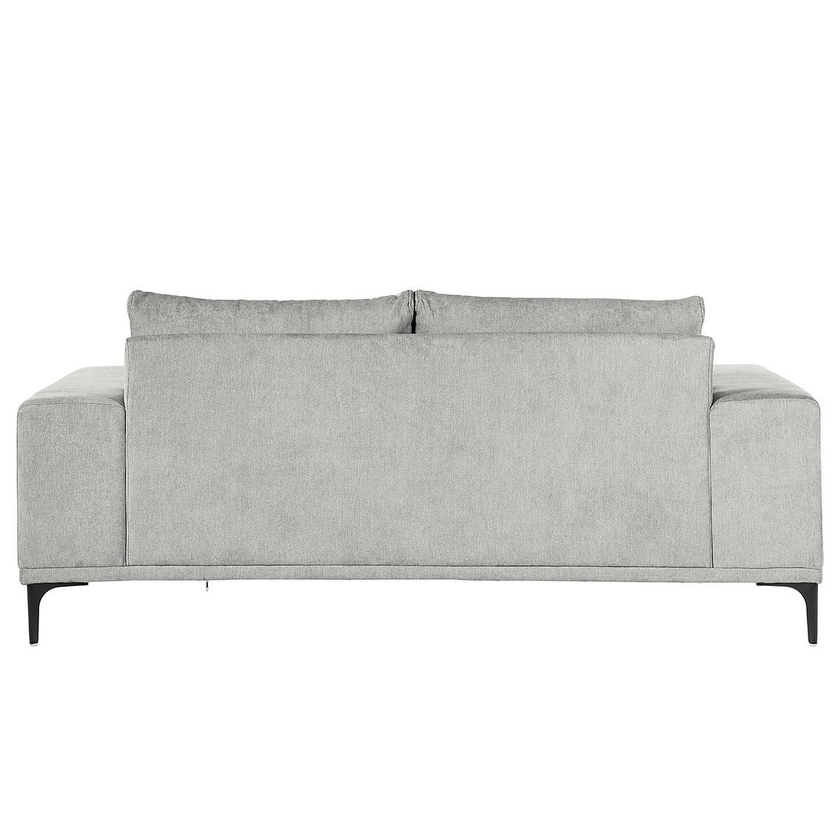2-SITZER SOFA - Schwarz/Grau, Textil/Metall (180/78/91cm) - home24