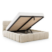 POLSTERBETT mit Stauraum 200x200 cm in Creme - Creme, Textil (200/200cm) - Home Collective