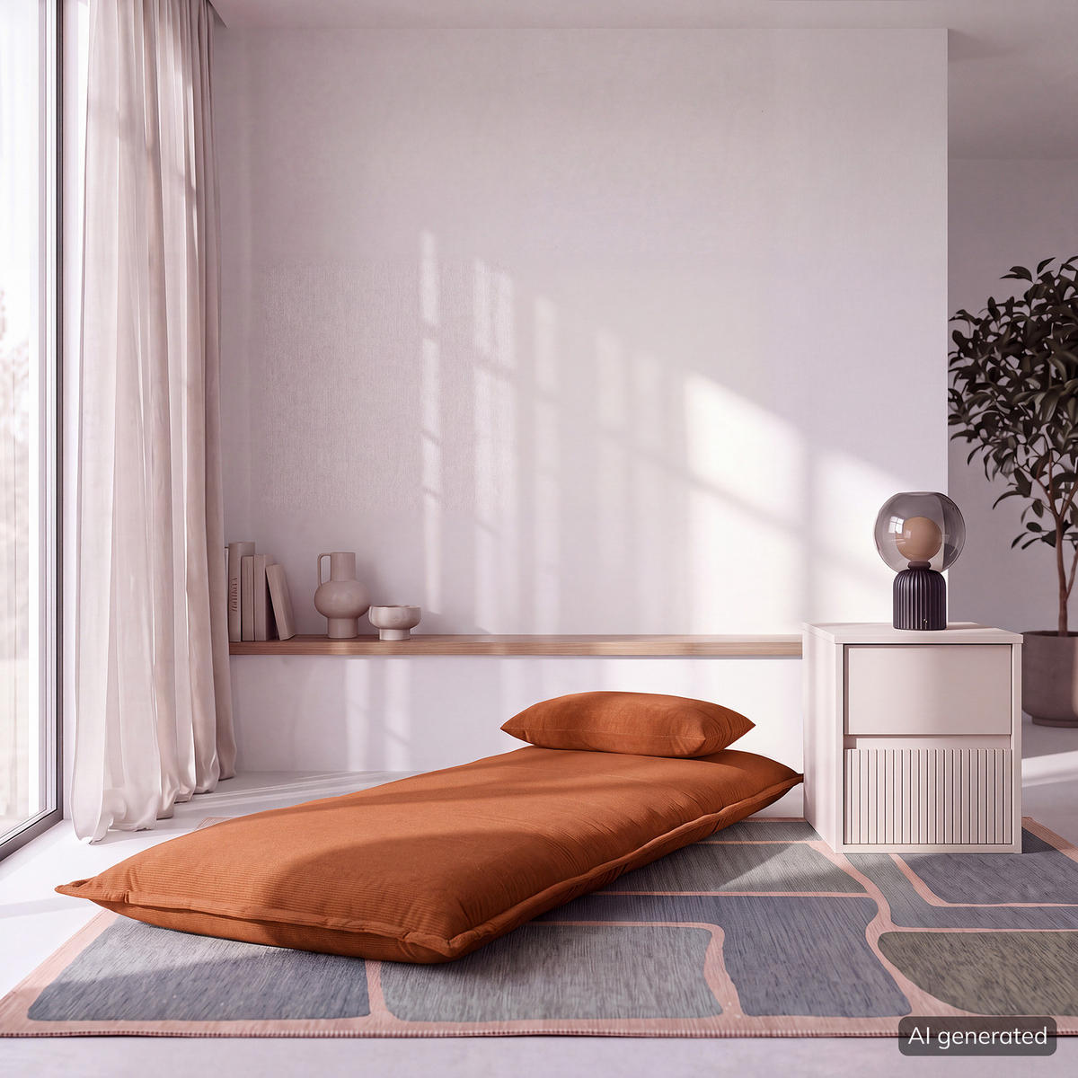SCHLAFSESSEL - Rostfarben, Textil/Metall (100/73/85cm) - home24
