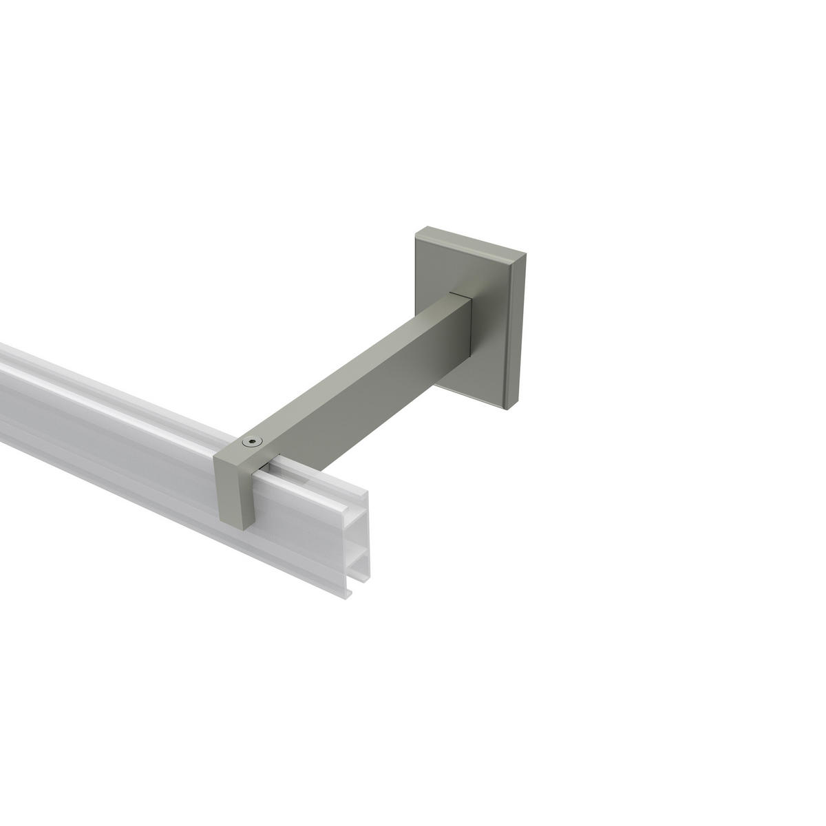 TRÄGER FÜR GARDINENSTANGEN INNENLAUF 14x35 mm, Smartline 1-läufig lang, Edelstahl-Optik - Edelstahlfarben, Metall (14.5/6.5/4.5cm) - INTERDECO