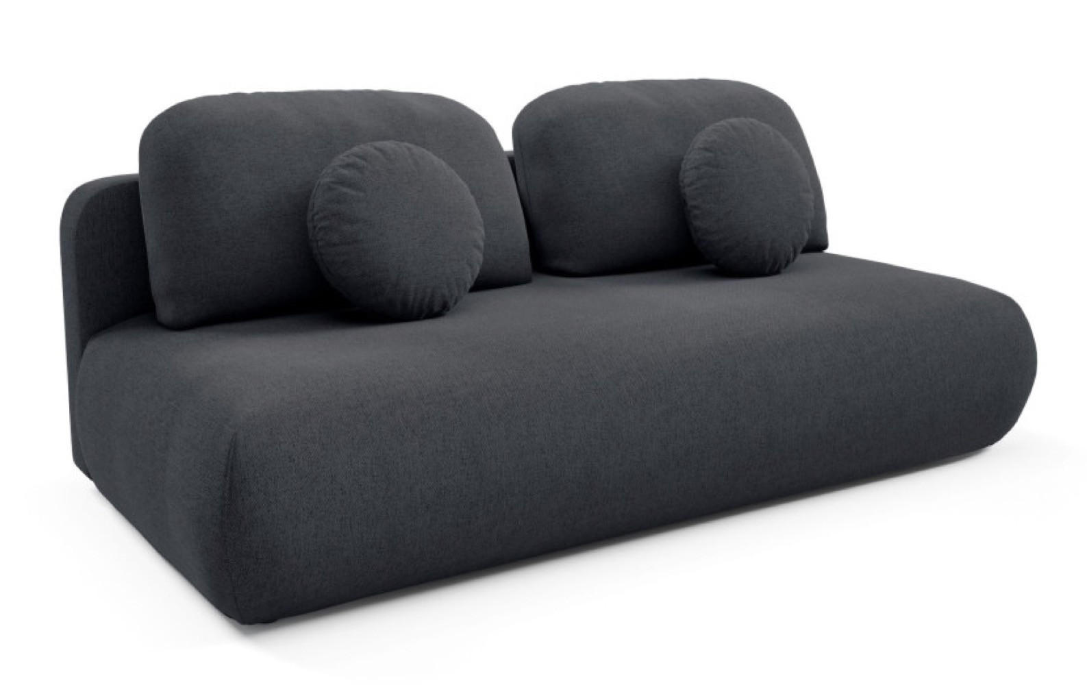 SOFA Grafit OTO Ausziehbar Mit Bonnellfederung - Graphitfarben, Textil (206/90/92cm) - Sepro Meble