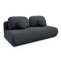 SOFA Grafit OTO Ausziehbar Mit Bonnellfederung - Graphitfarben, Textil (206/90/92cm) - Sepro Meble