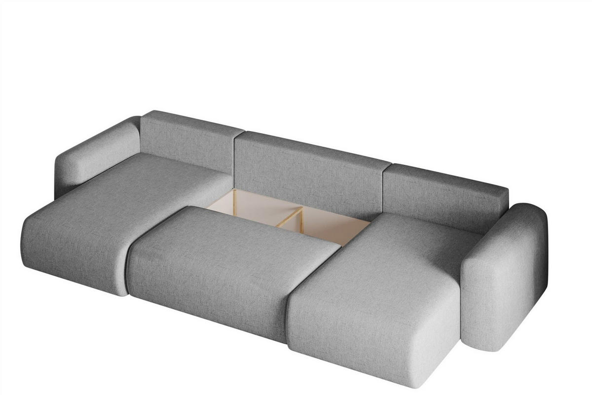 WOHNLANDSCHAFT Flora In Verita - Beige, Holzwerkstoff/Textil (362/83/145cm) - Fun Möbel