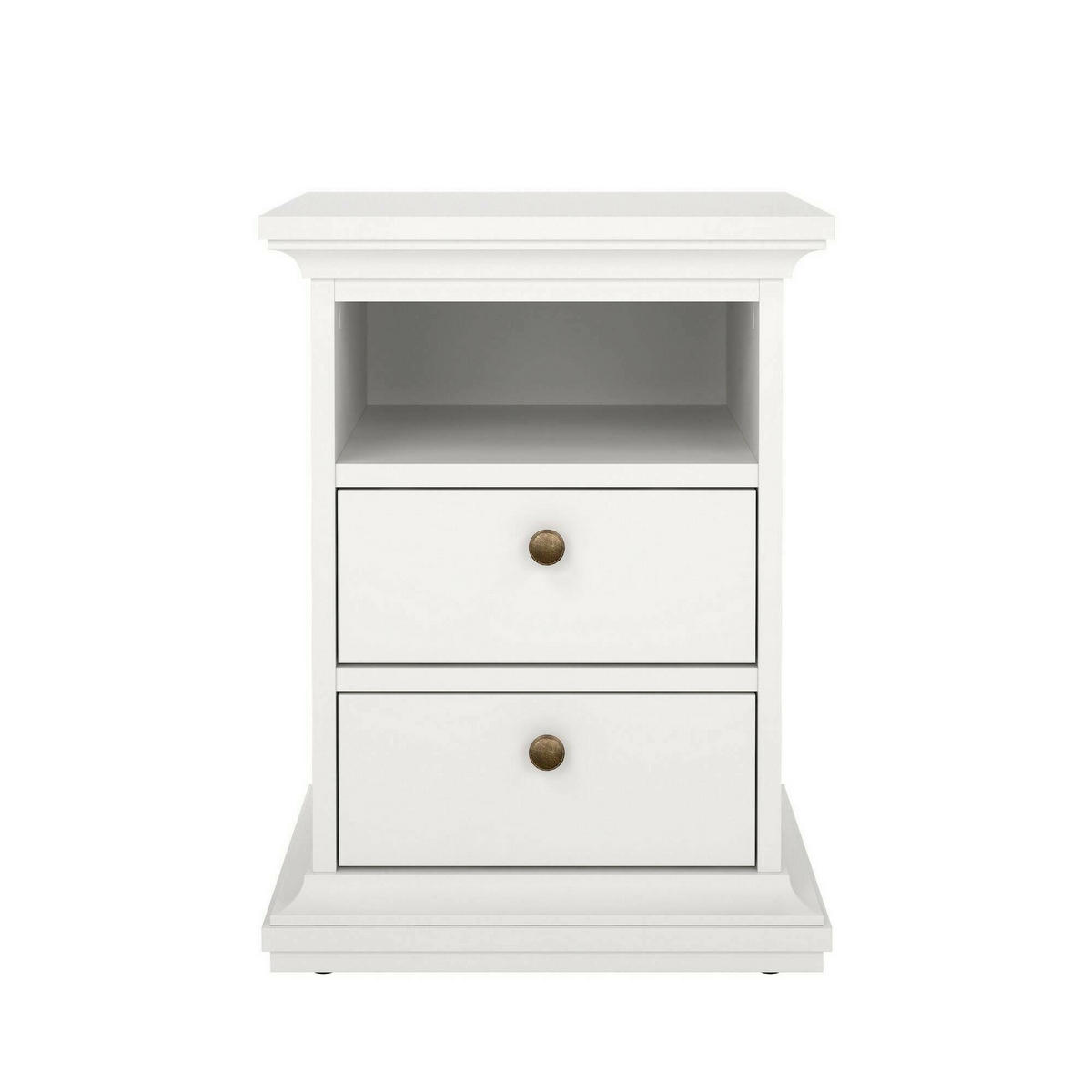 NACHTTISCH Weiß 40/43.6/58.8 cm - Weiß, Holzwerkstoff (44/59/40cm) - DMORA