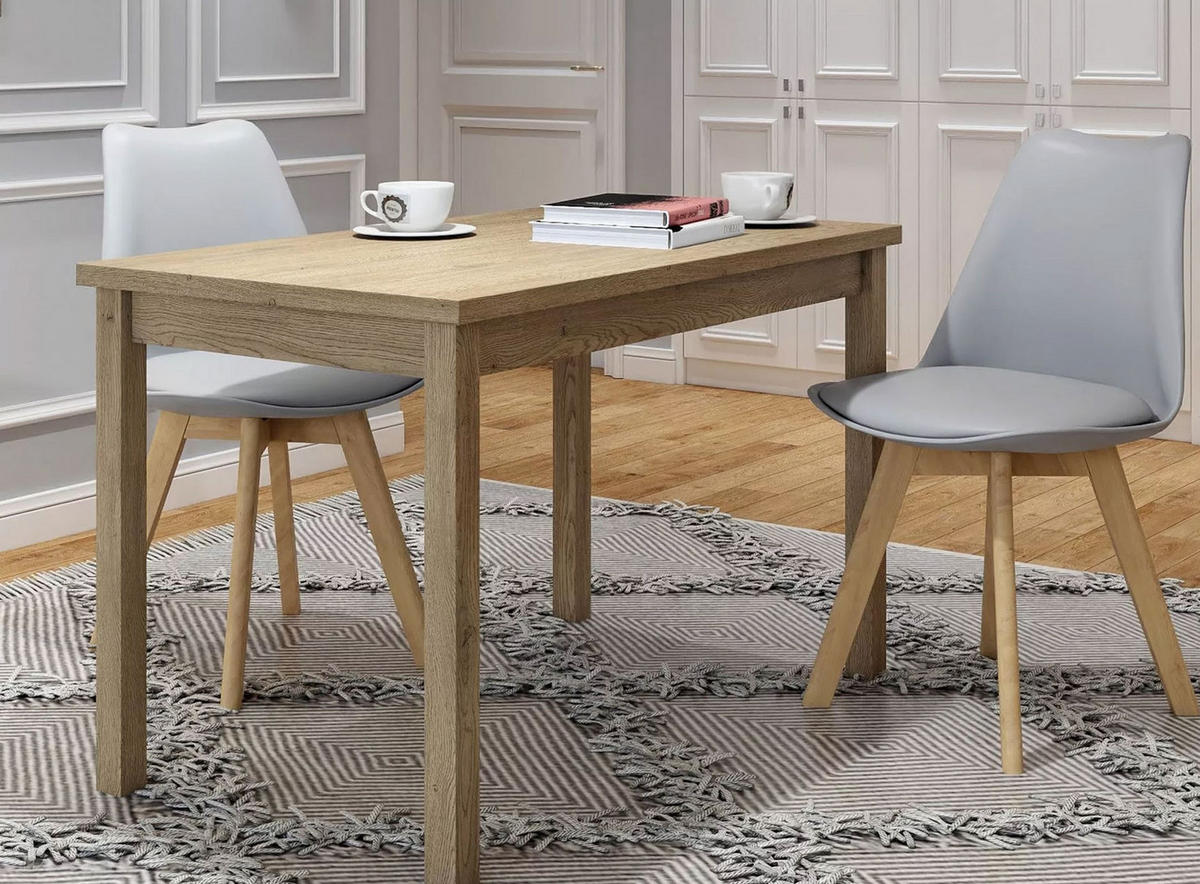 ESSTISCH Adam Eiche Sonoma 100-140 / 60 / 75cm - Eichefarben, Holz/Holzwerkstoff (60/140/75cm) - Feldmann-Wohnen