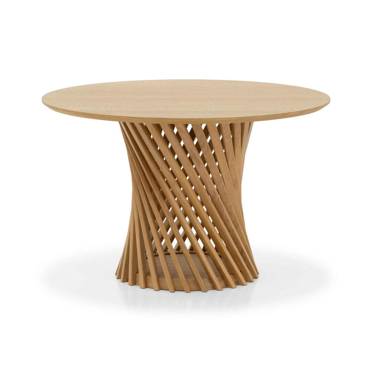 ESSTISCH Emma, Natur Massiveiche - Beige, Holz (120/120/75cm) - WOODEK