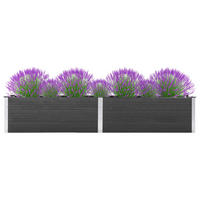 GARTEN-HOCHBEET 200x50x54 cm WPC Grau - Grau, Kunststoff (50/54/200cm) - furnicato