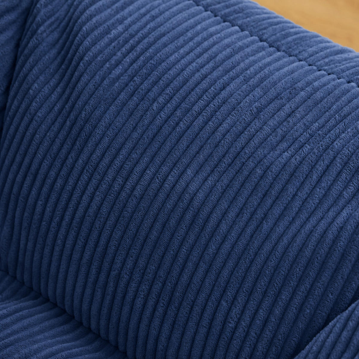 POUF kord Blau - Blau, Textil (55/44/55cm) - Nordlys