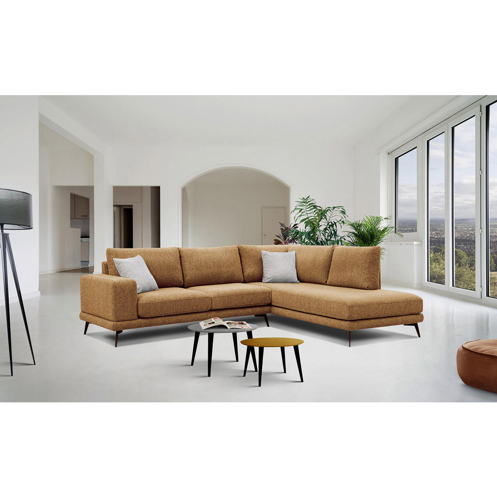 Thumbnail - Courtois Laville Ecksofa, Orange, Textil, Ottomane rechts,L-Form, 282x219 cm, Wohnzimmer, Sofas & Couches, Wohnlandschaf...