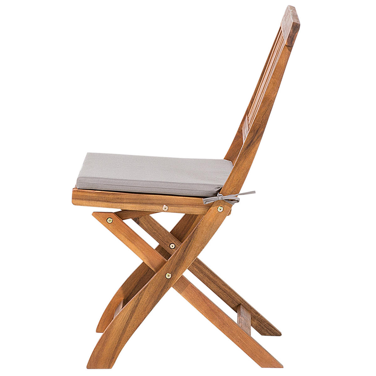 GARTENSTUHL 2er-Set Akazienholz dunkelbraun Cento - Dunkelbraun, Holz (46/90/50cm) - Beliani