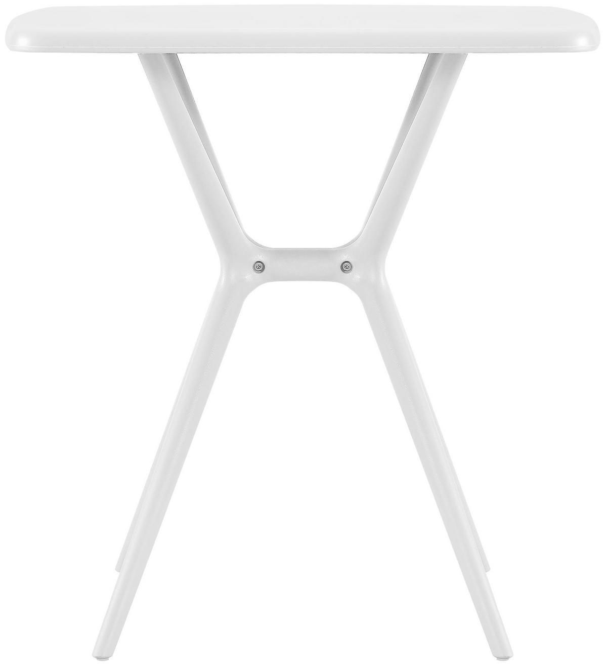 GARTENTISCH Sven eckig 72x72x76cm Kunststoff Weiß Balkontisch - Weiß, Kunststoff (72/72/76cm) - DELUKE