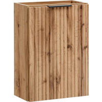 WASCHBECKENUNTERSCHRANK Niva hängend mit Rillenfronten in Eiche Braun, 40/57/22 cm - Eiche Wotan/Multicolor, Holzwerkstoff/Kunststoff (40/57/22cm) - WFL GROUP