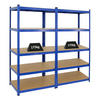 SCHWERLASTREGAL Taurus 2er-Set mit 2x 180x90x60 cm Fachlast 175 kg Blau - Blau, Metall (180/180/60cm) - PROREGAL