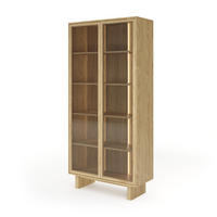 VITRINE: geölte Eiche, 93,5 x 194,8 x 38,1 cm - Eichefarben, Holzwerkstoff (93.5/194.8/38.1cm) - 3XE LIVING